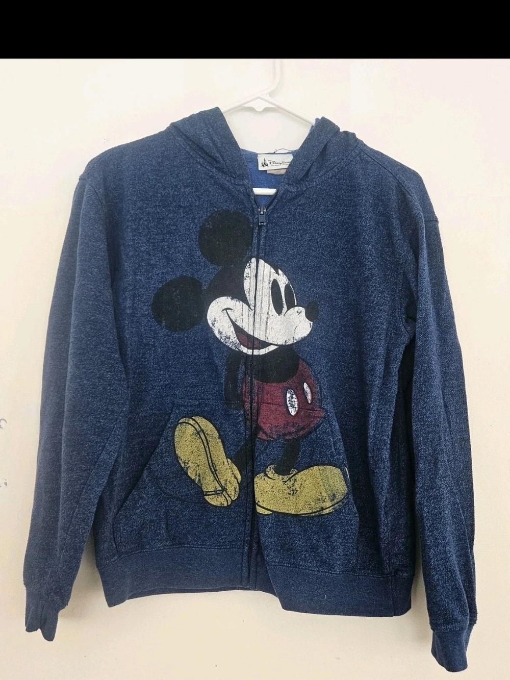 Disney Parks Authentic Original Mickey Mouse Full Zip Hoodie Blue - Adult Large